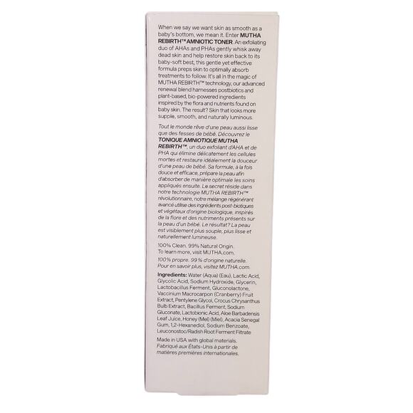 Mutha Rebirth Amniotic Toner Exfoliating AHA PHA - Picture 4 of 6